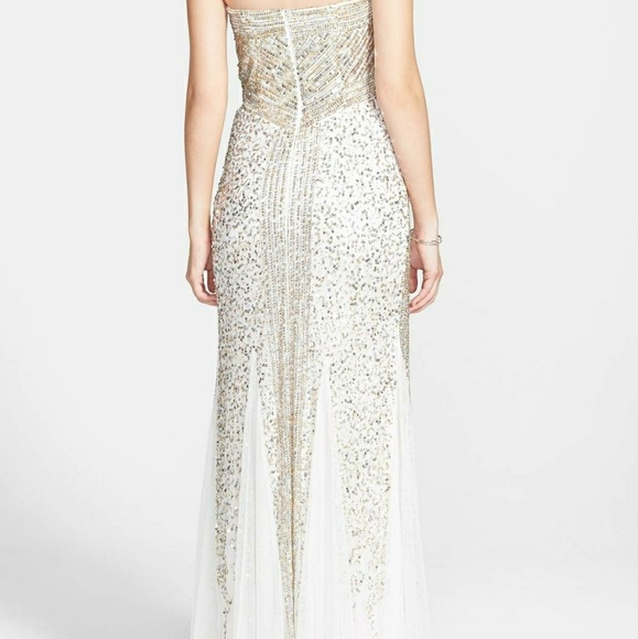 Joanna Chen New York Sequin Mesh strapless Gown - Picture 2 of 8